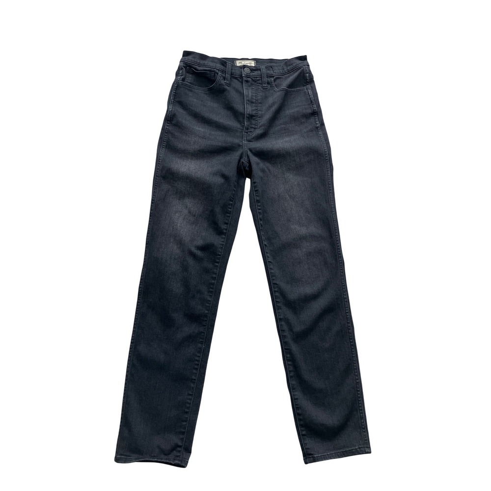 Madewell High Rise Slim Straight Jeans Charcoal Wash Size 27